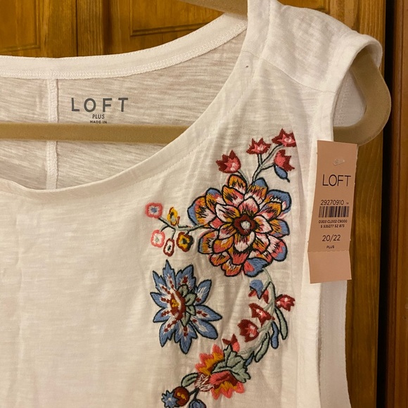 LOFT Tops - Loft sleeveless embroidered tank plus 2x NWT